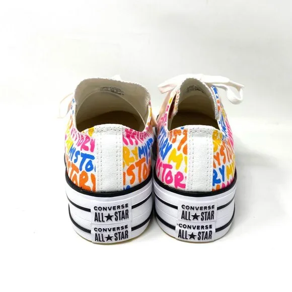 Converse Women's Size 7 570322C CTAS Double Stack LIFT OX Platform Print Sneaker - Picture 6 of 10